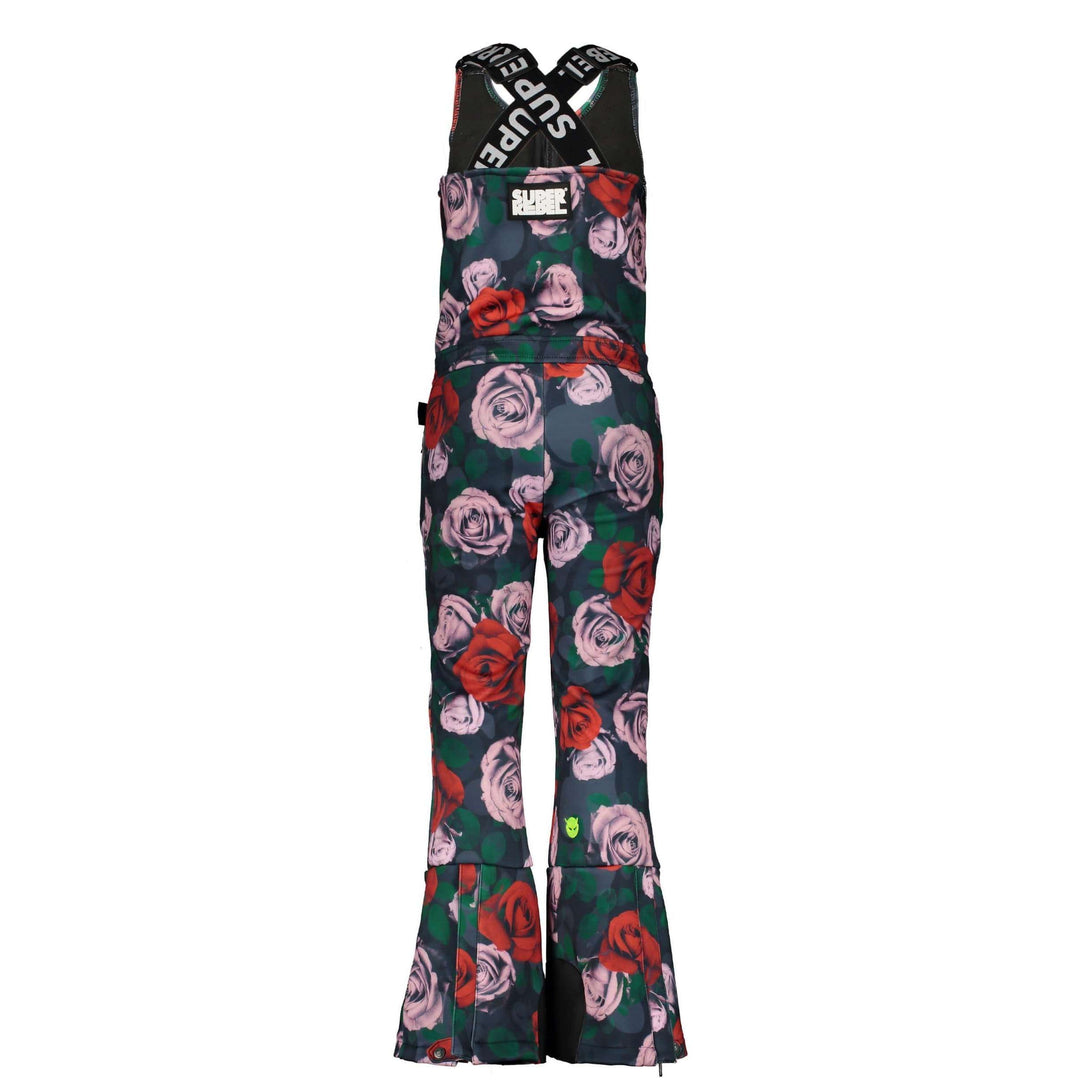 SuperRebel Outerwear Pants SuperRebel Soft Shell All Over Cool Rose Ski Overalls