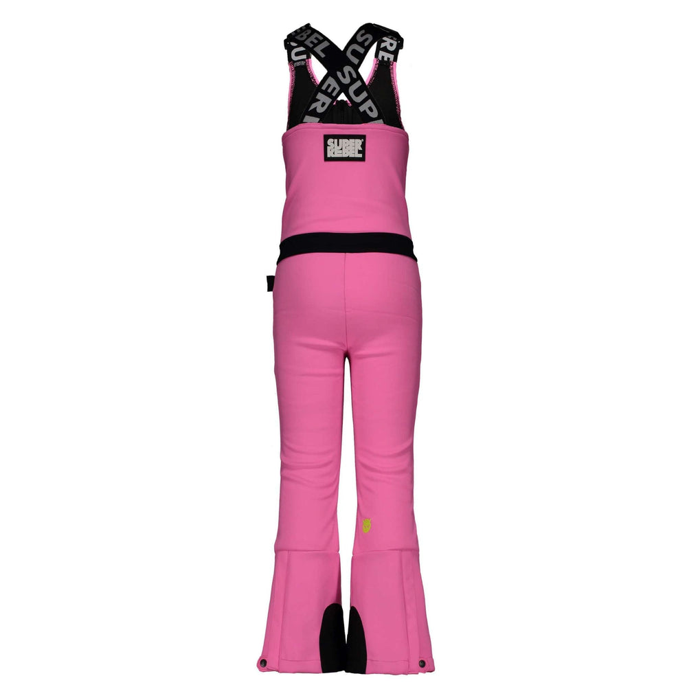SuperRebel Outerwear Pants SuperRebel Soft Shell Pink Ski Overalls